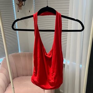Meshki Red Size M Halter Top